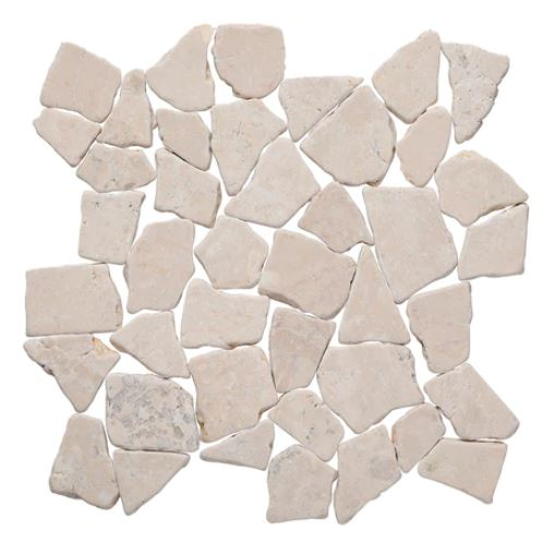 beige marble Random Tumbled Mosaic Tile