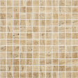 beige 1"x1" Stone Travertino Squares Glass Mosaic tile