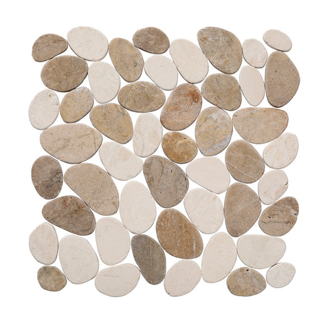 beige tan Cobbles Tumbled Pebble Tile