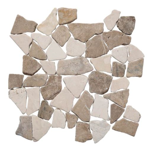 beige tan Random Tumbled Mosaic Tile