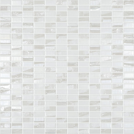 0.5"x1" Bijou Brick Glass Mosaic white tile