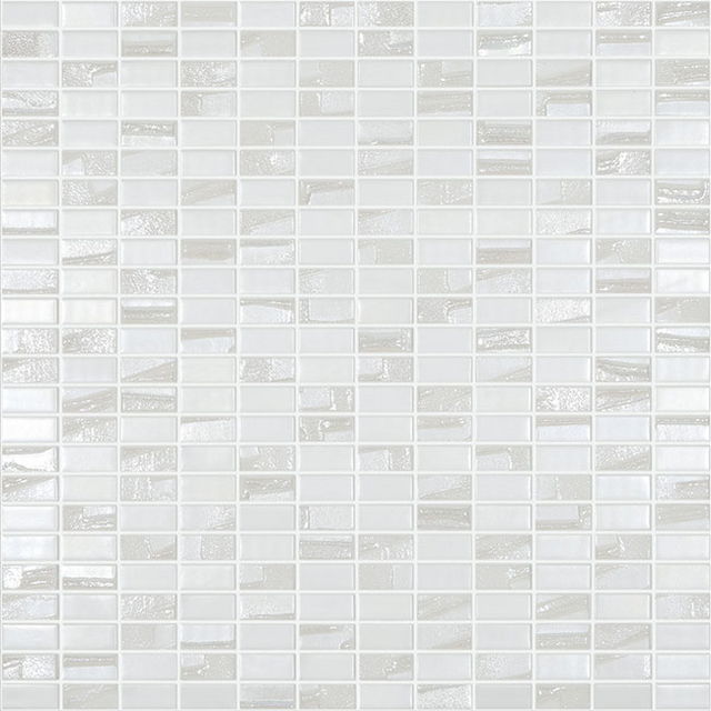 0.5"x1" Bijou Brick Glass Mosaic white tile
