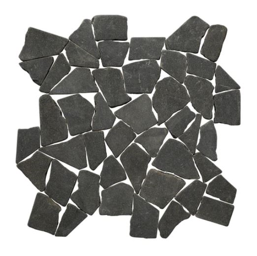 black basalt Large Random Tumbled Marble Mosaic Tile
