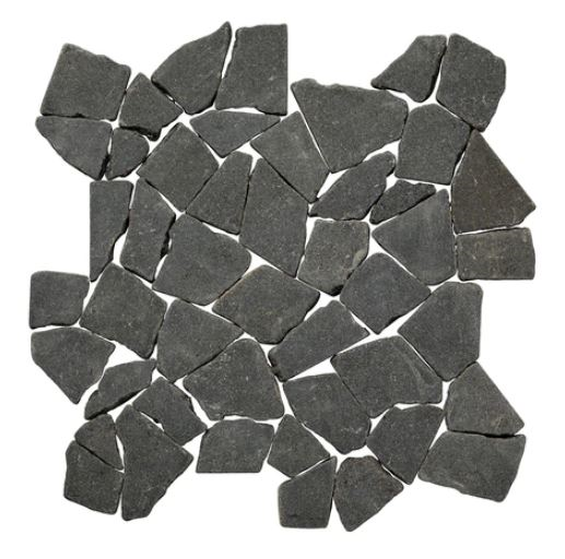 black basalt Random Tumbled Mosaic Tile