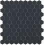 black 1.4"x1.4" Nordic Hexagon Glass Mosaic tile