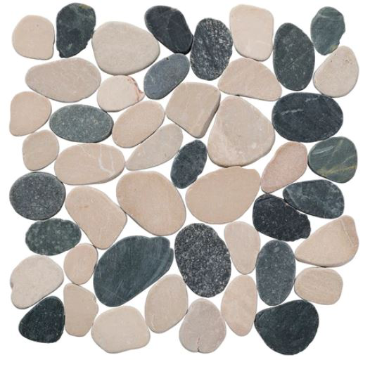 black tan Level Honed Pebble Tile