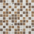 blend woods 1"x1" Wood Squares Glass Mosaic tile