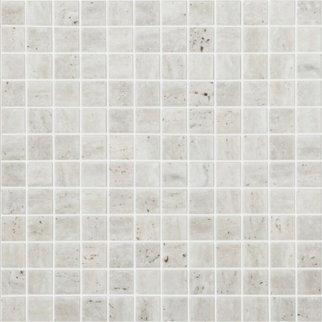 bone 1"x1" Stone Travertino Squares Glass Mosaic tile