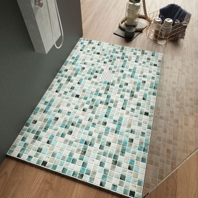 Nature Bright Squares Glass Mosaic