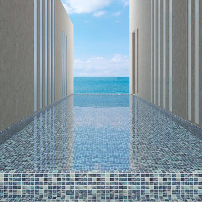 Nature Bright Squares Glass Mosaic