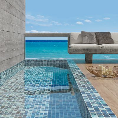 Nature Bright Squares Glass Mosaic