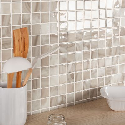 Nature Bright Squares Glass Mosaic