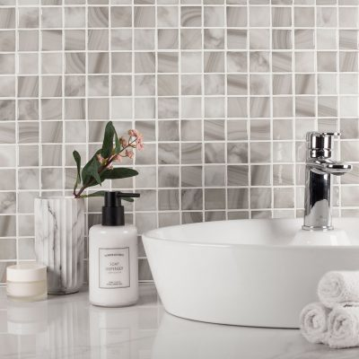 Nature Bright Squares Glass Mosaic