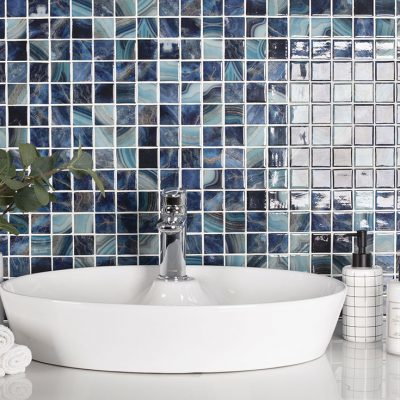 Nature Bright Squares Glass Mosaic