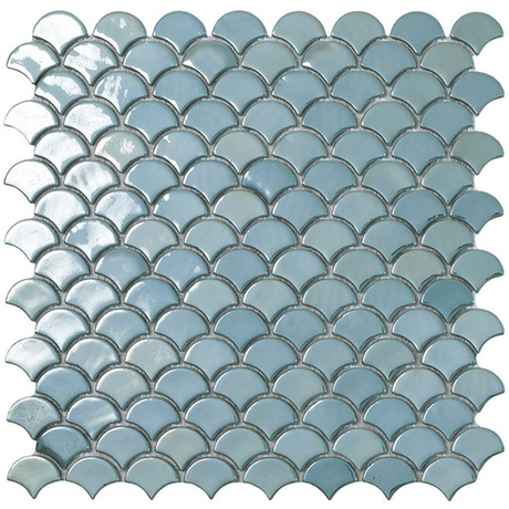 bright turquoise 1.4"x1.1" Soul Bright Droplet Glass Mosaic