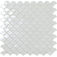 bright white 1.4"x1.1" Soul Bright Droplet Glass Mosaic