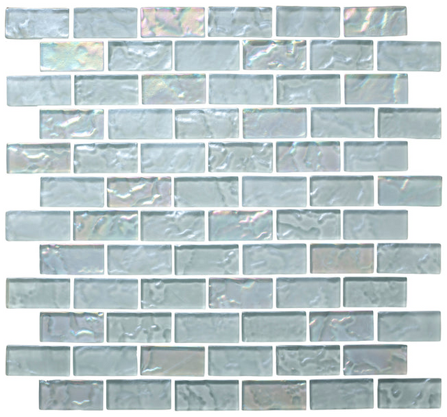 burning ice 1"x2" Offset Lava Glass Mosaic