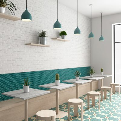 backsplash 1.4"x1.4" Candy Hexagon Glass Mosaic tile