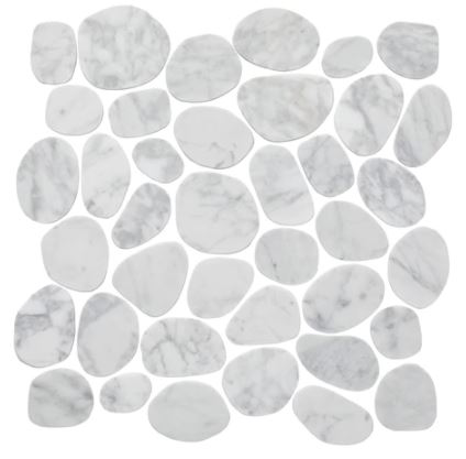Spindrift Marble Honed Pebble Tile