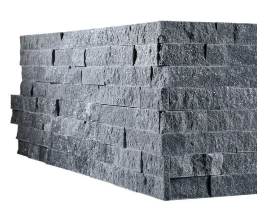 charcoal glint Ledger Corner Split Face Textured Wall Tile