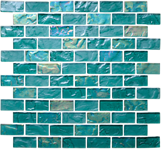 cool tropics 1"x2" Offset Lava Glass Mosaic