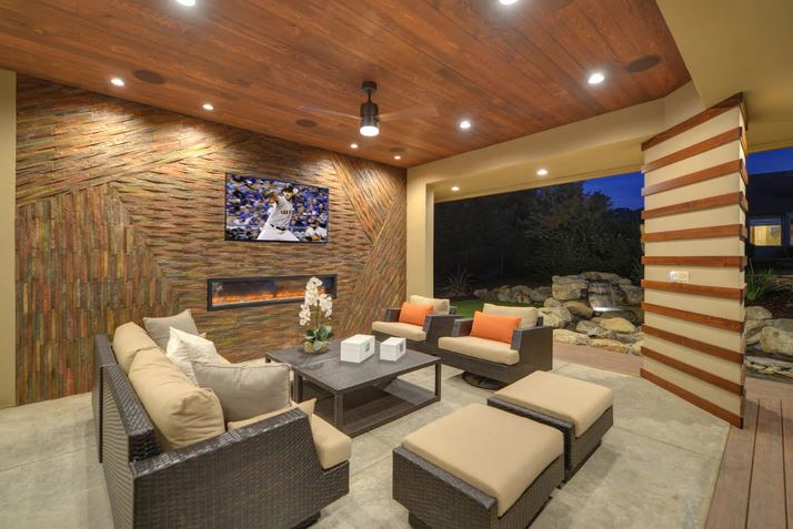 copper quartzite Rustic Split Face Dimensional Wall Tile