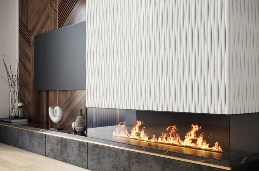 crystal white Crescent Profile Dimensional Wall Tile