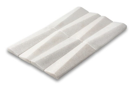 crystal white Dunes Profile Dimensional Wall Tile