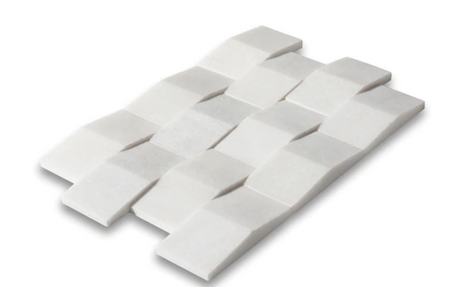 crystal white New Wave Profile Dimensional Wall Tile