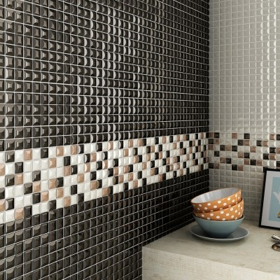 1"x1" Edna Squares Glass Mosaic elements tile