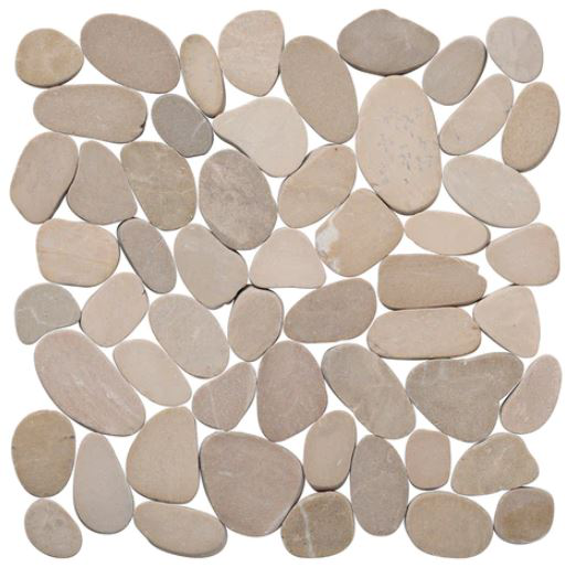 french tan Level Honed Pebble Tile