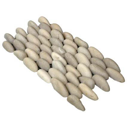 french tan Stacked Natural Pebble Tile