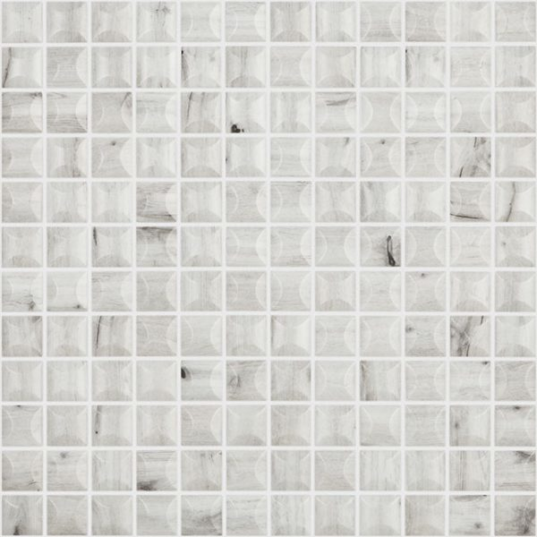 fresno 1"x1" Edna Wood Squares Glass Mosaic tile