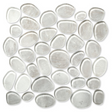 glacier Spindrift Gloss Finish Glass Pebble Mosaic Tile