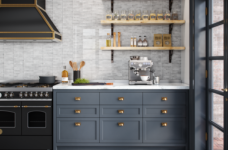 glacier Waveline Gloss Finish Glass Mosaic Tile