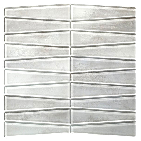 glacier Waveline Gloss Finish Glass Mosaic Tile