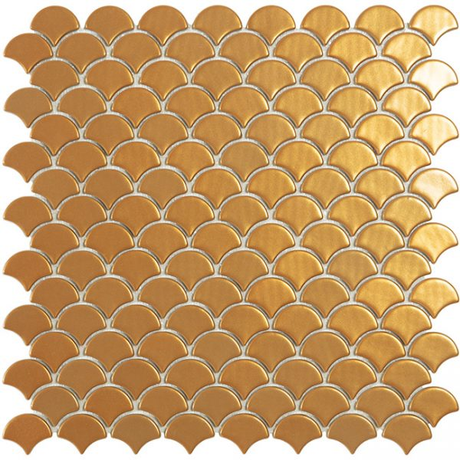 1.4"x1.1" Magic Droplet Glass Mosaic gold soul tile