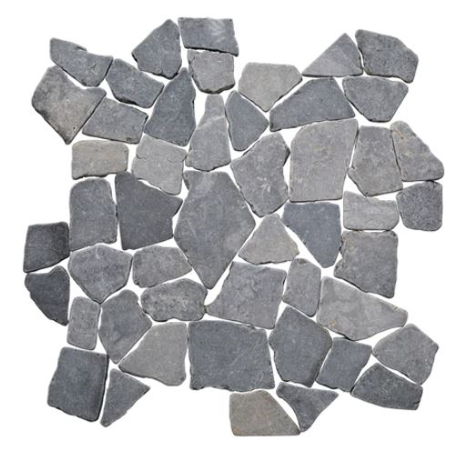 grey large Large Random Tumbled Marble Mosaic Tile