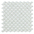 1.4"x1.1" Marble Carrara Droplet Glass Mosaic grey marble tile
