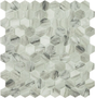 1.4"x1.4" Marble Viena Hexagon Glass Mosaic grey tile