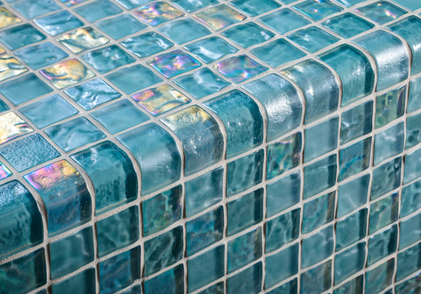 1”x1” Straight Set Lava Glass Mosaic