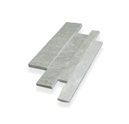 himachal white Parallels Split Face Textured Wall Tile