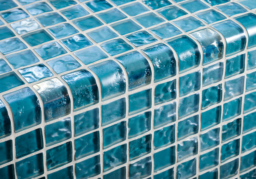 1”x1” Straight Set Lava Glass Mosaic