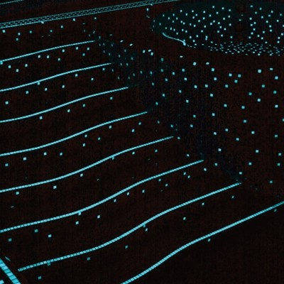1"x1" Luminescent Squares Glass Mosaic glow in the dark tile
