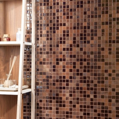 1"x1" Lux Squares Glass Mosaic wall tile