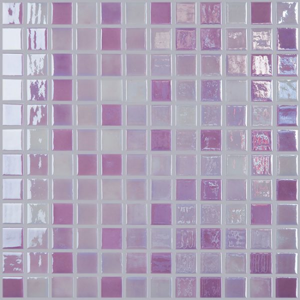 1"x1" Lux Squares Glass Mosaic magenta tile