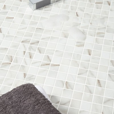 calacatta 1"x1" Marble Calacatta Squares Glass Mosaic tile