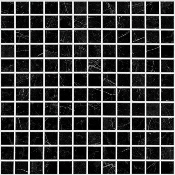 marquina 1"x1" Supreme Squares Glass Mosaic tile