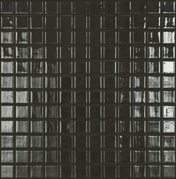 1"x1" Solid Squares Glass Mosaic marron oscuro tile