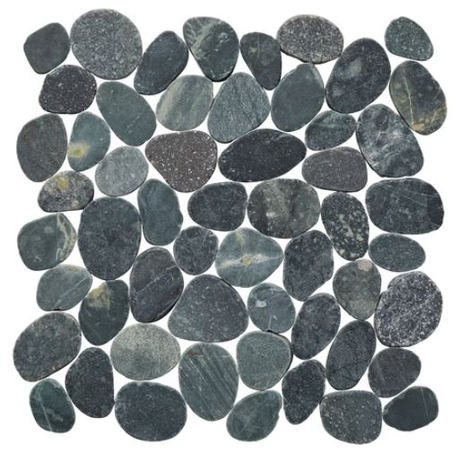medan charcoal Level Honed Pebble Tile